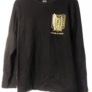 Attack on Titan Anime Black Long Sleeve Shirt